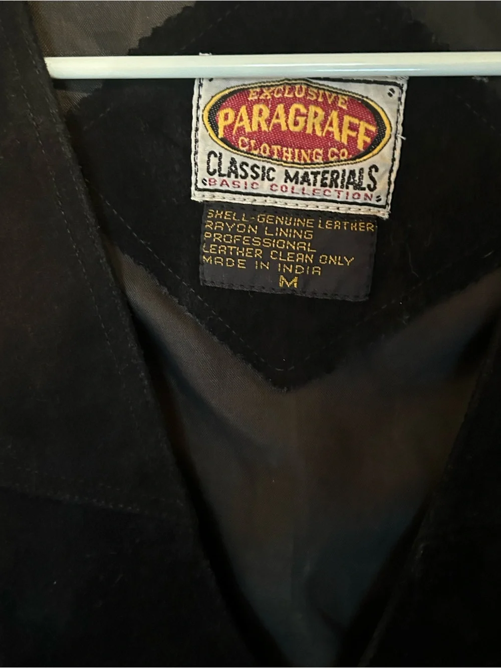 Paragraff Genuine Black Leather Men’s Vest. Medium